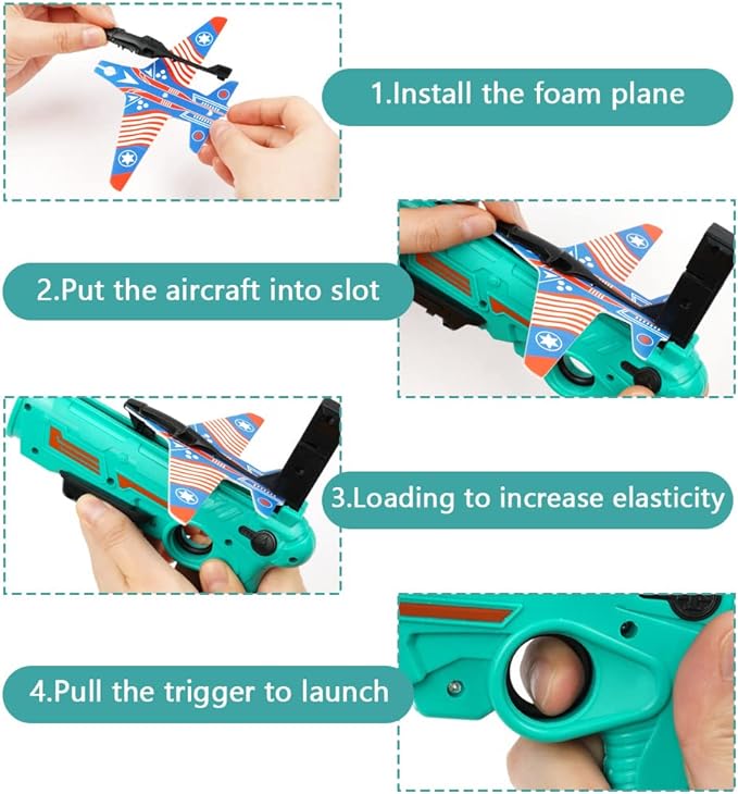 Airplane Launcher - Foam Plane - Outdoor Toy