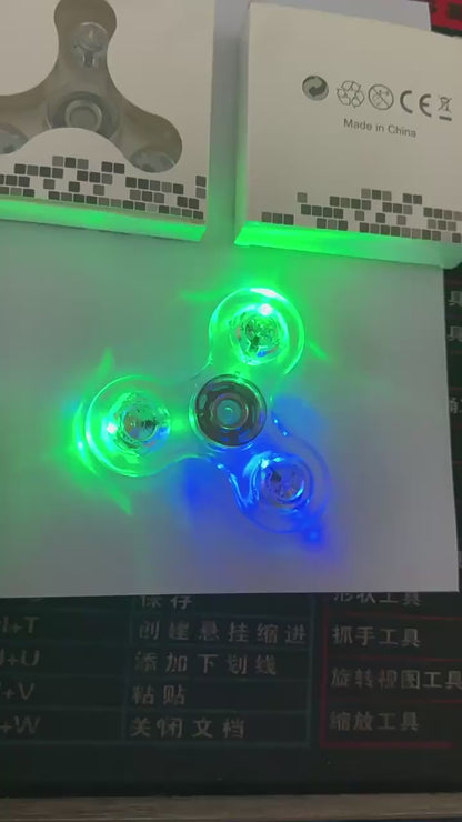 Mini Spinning Top - LED Lights - Crystal Design